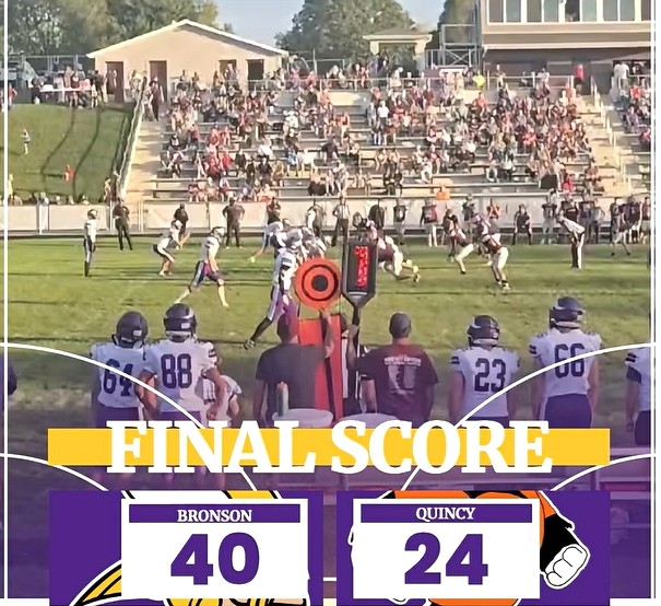 Bronson strikes first and beats Quincy 40-24